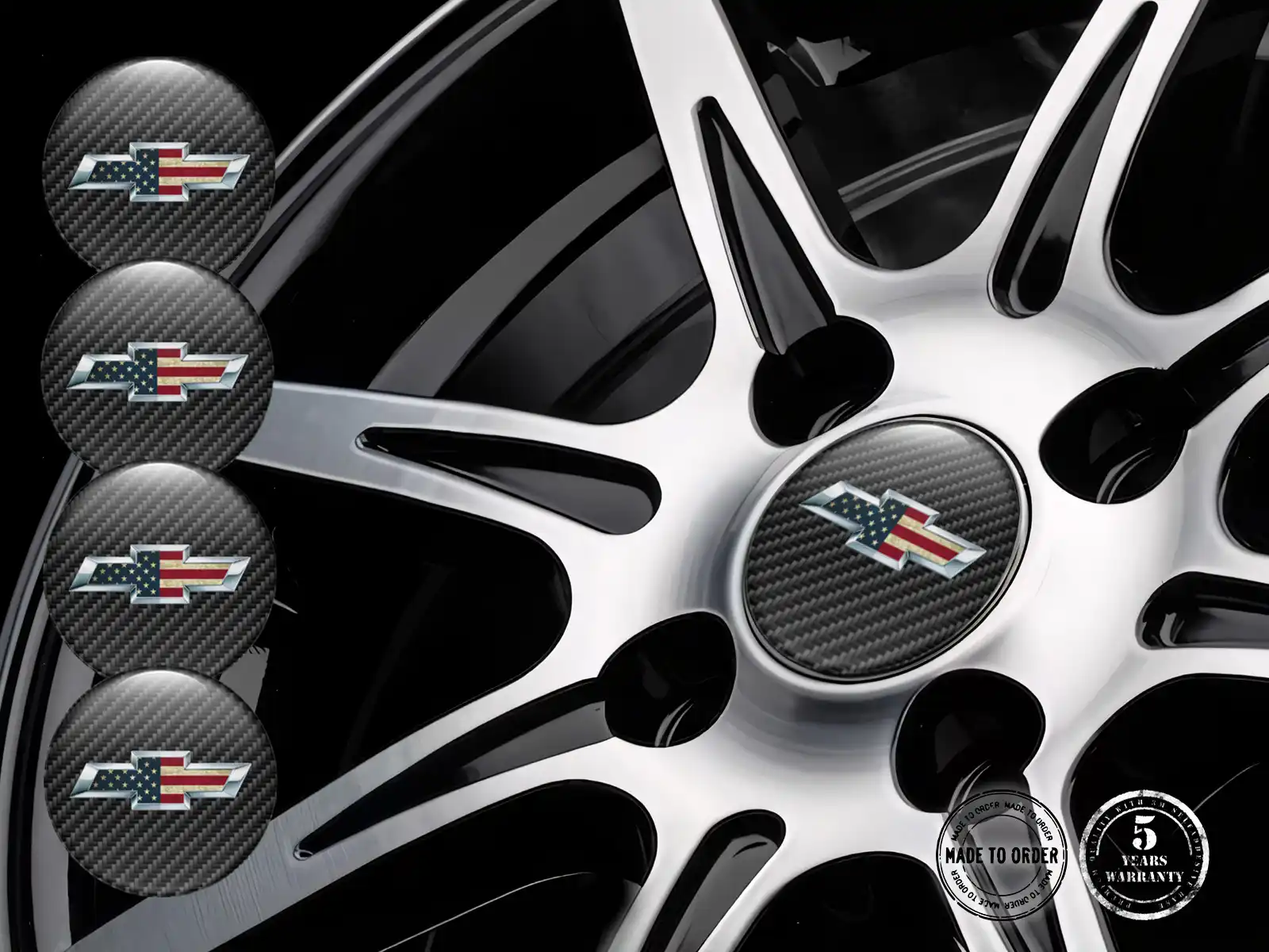 Chevrolet  Logo Insigne Roue Dôme Époxy Élégant